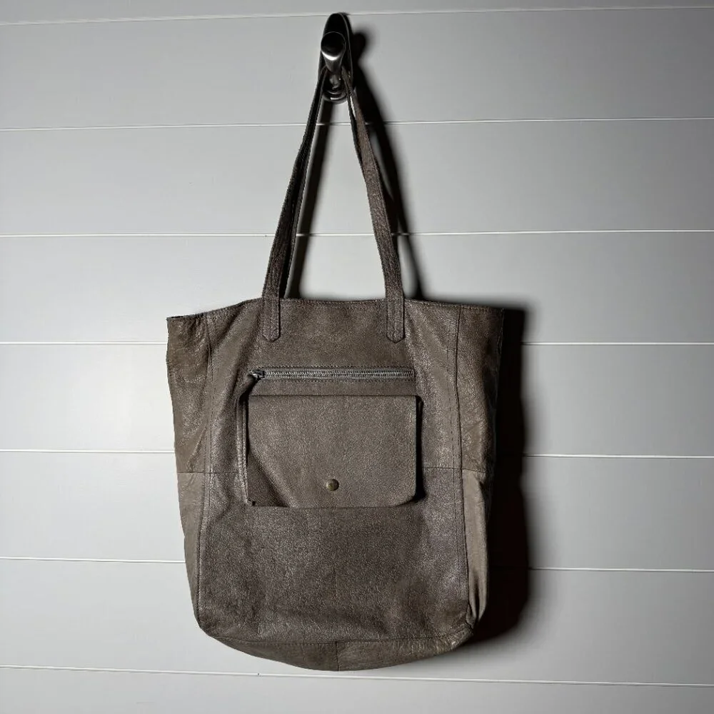 Day & Mood Hobo Gray Bag 100% Leather Two Handle